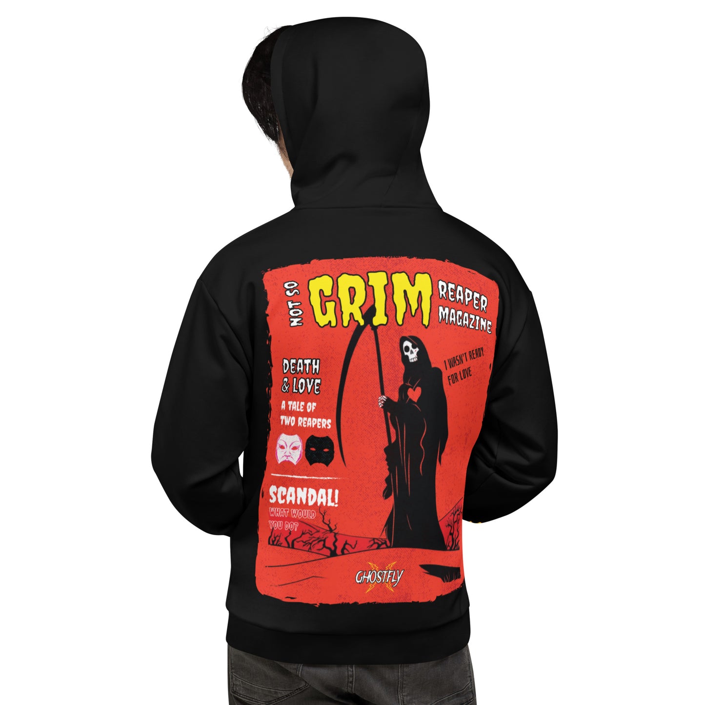 Grim Reaper Mag - Black All Over Print Hoodie