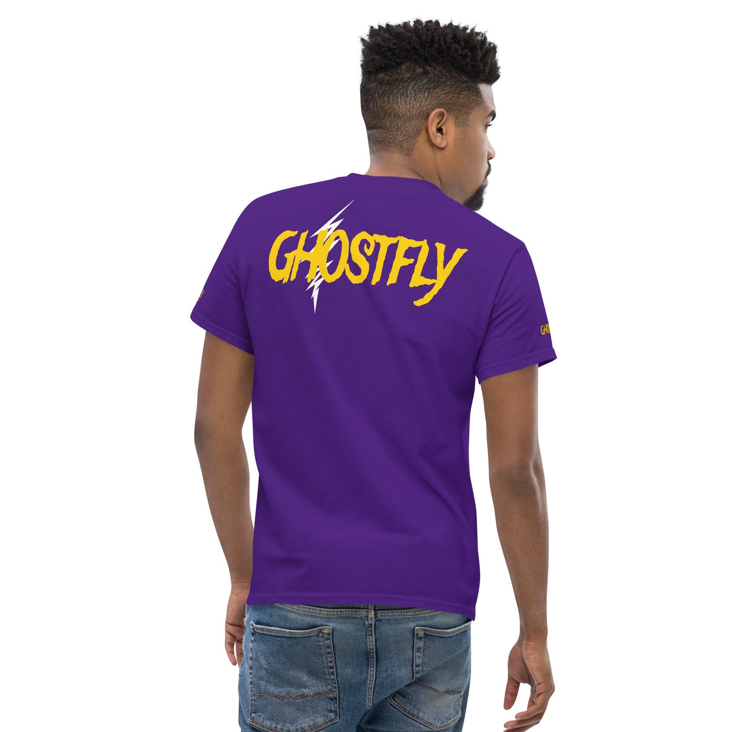 Smiley Guy - Purple Embroidered + Print Tee